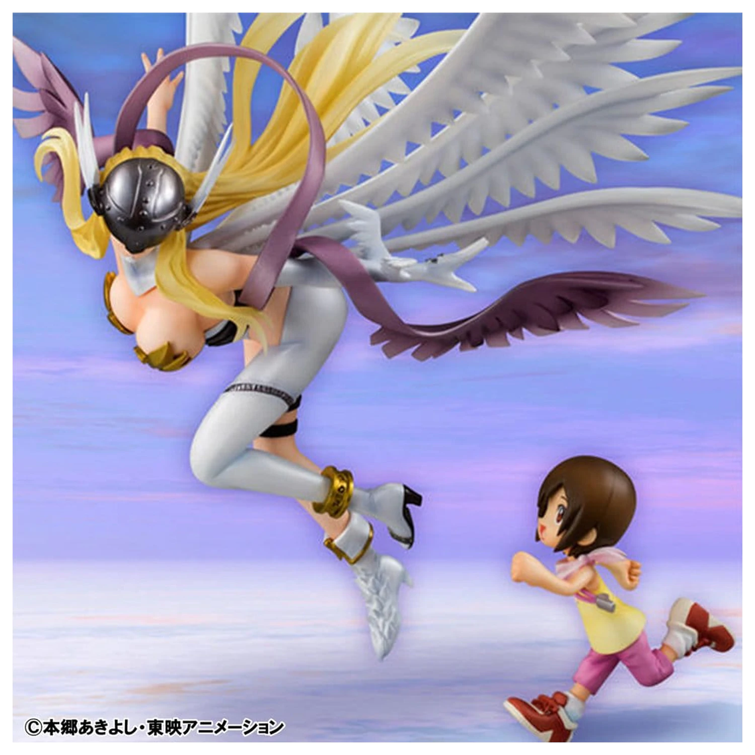 Digimon Adventure Precious G.E.M. Series PVC Socha Angewomon & Hikari Yagami 22 cm fotografii produktu