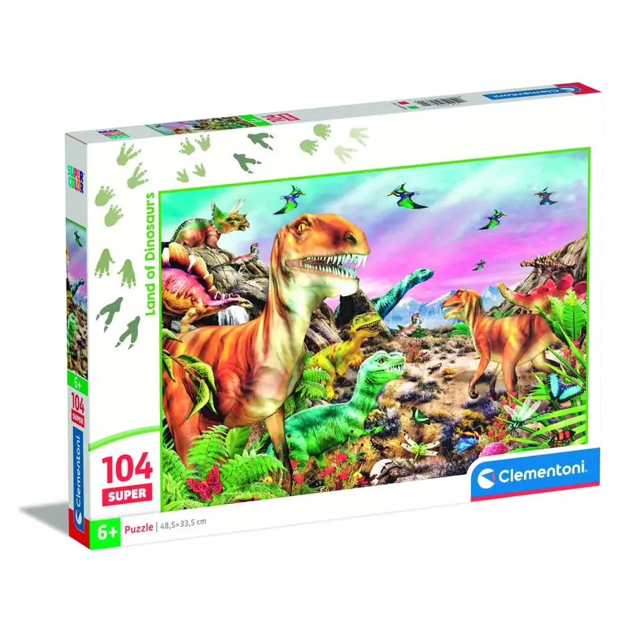 Dinosaur Land super puzzle 104 dílků fotografii produktu