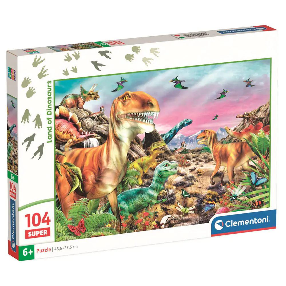 Dinosaur Land super puzzle 104 dílků fotografii produktu