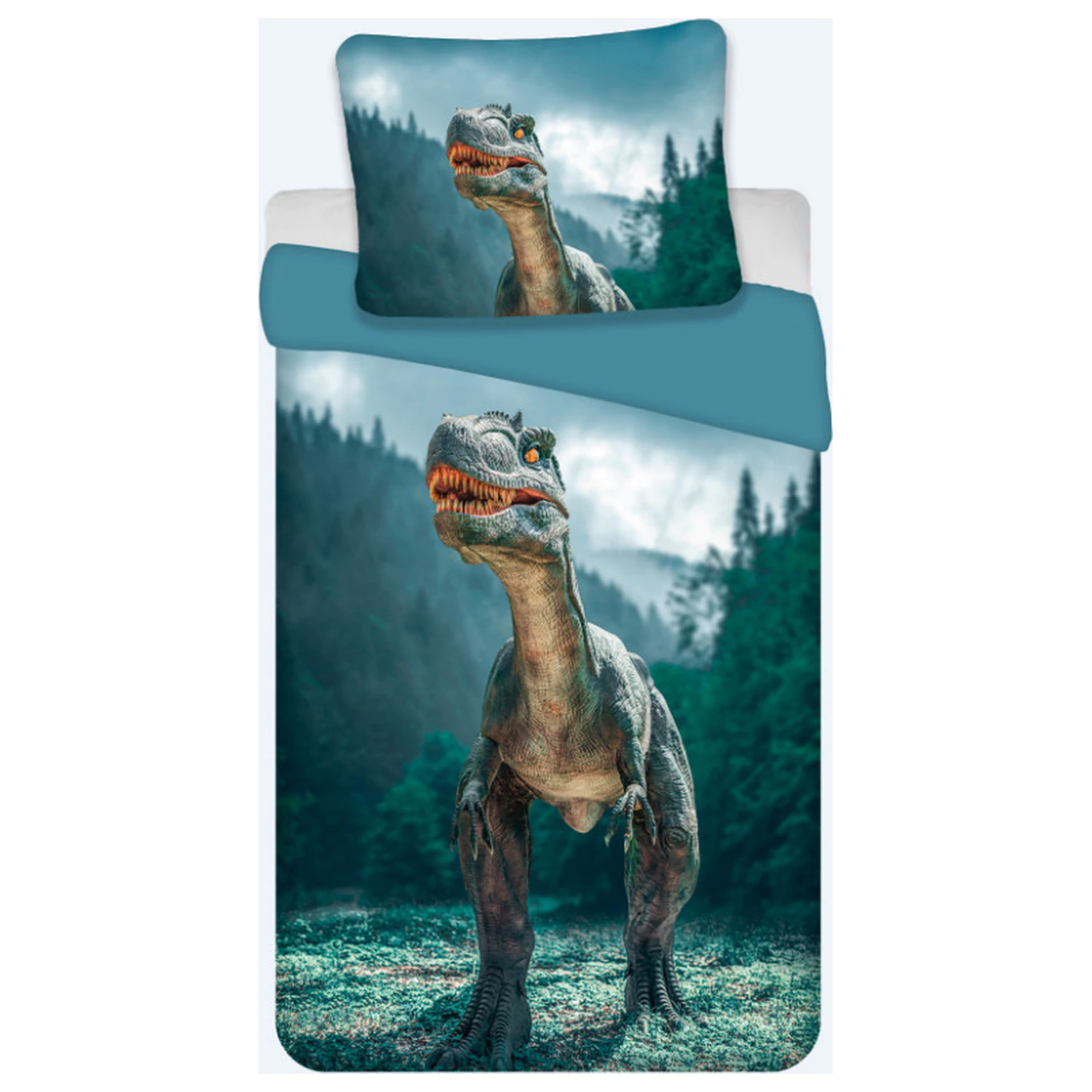 Dinosaurus modrý povlak na peřinu fotografii produktu