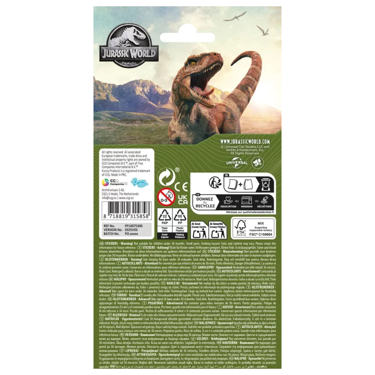 Dinosaur Kingdom samolepka fotografii produktu