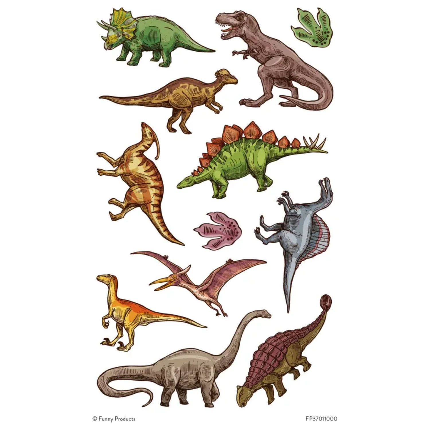 Dinosaur Legends tetování 12-kusové fotografii produktu
