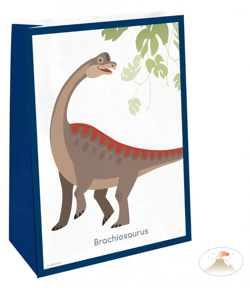 Dinosauří papírové tašky - balení 4 ks fotografii produktu