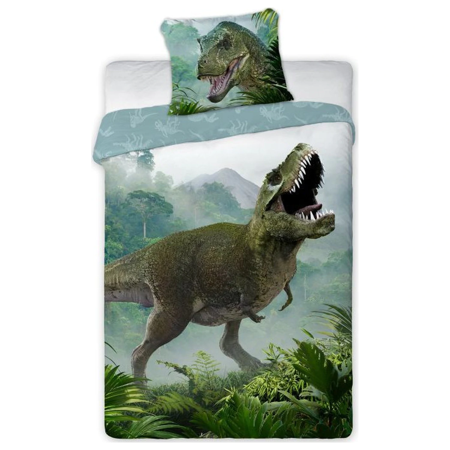 Dinosaur T-Rex Forest povlak na přikrývku fotografii produktu