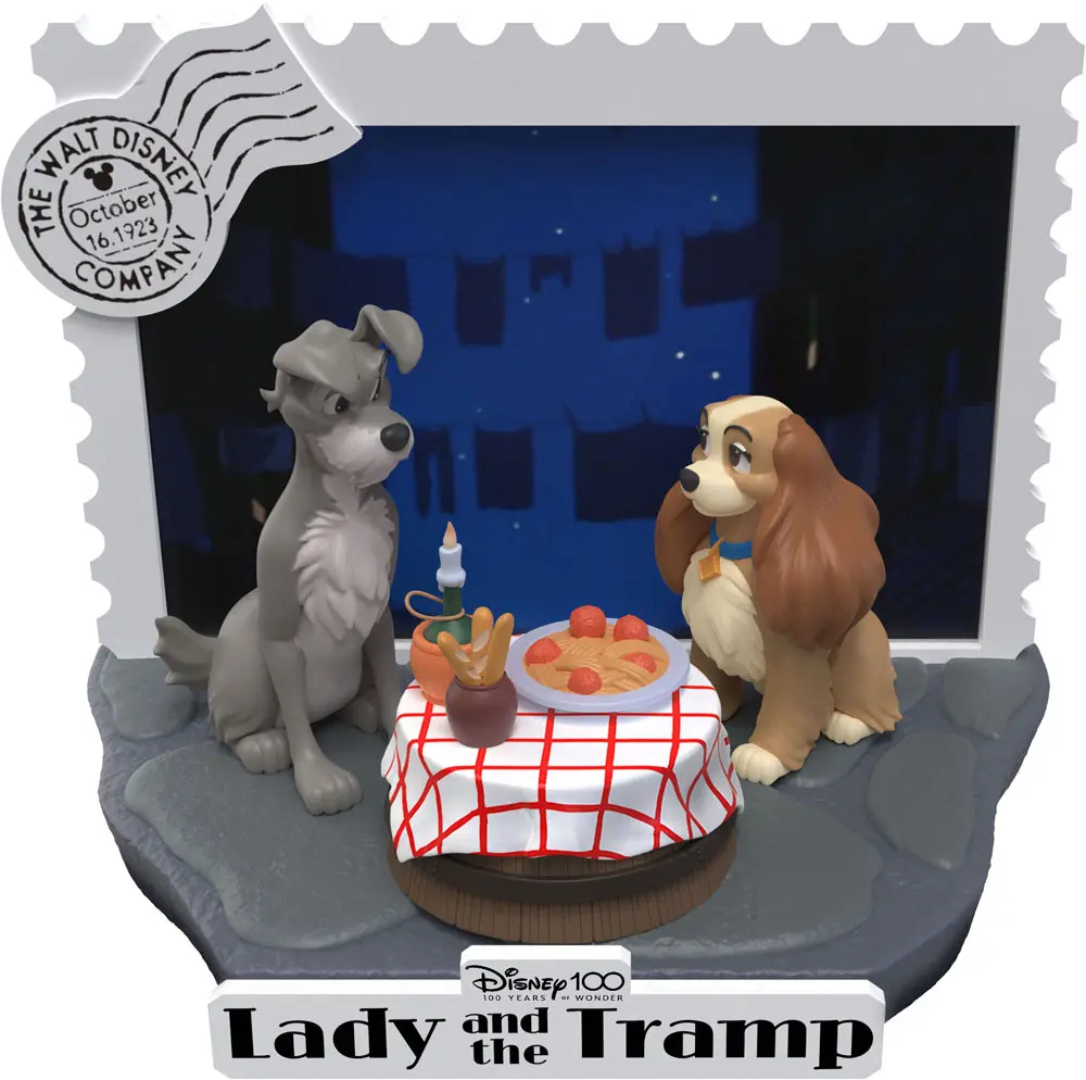 Disney 100th Anniversary D-Stage PVC Diorama Lady And The Tramp 12 cmDisney 100. výročí D-Stage PVC Diorama Lady And The Tramp 12 cm fotografii produktu