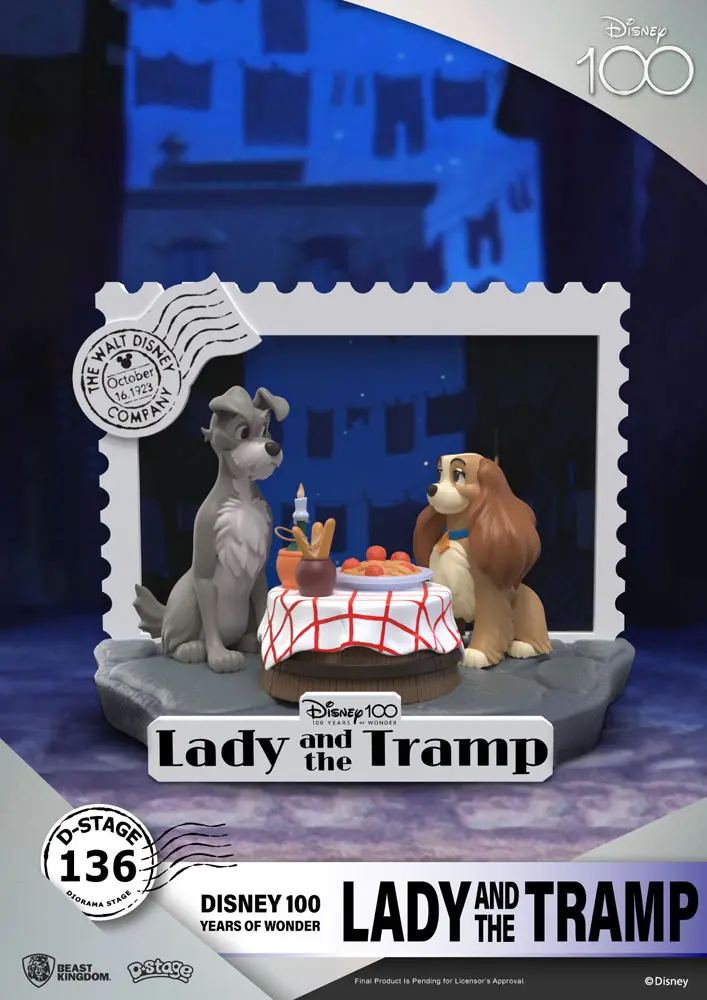 Disney 100th Anniversary D-Stage PVC Diorama Lady And The Tramp 12 cmDisney 100. výročí D-Stage PVC Diorama Lady And The Tramp 12 cm fotografii produktu