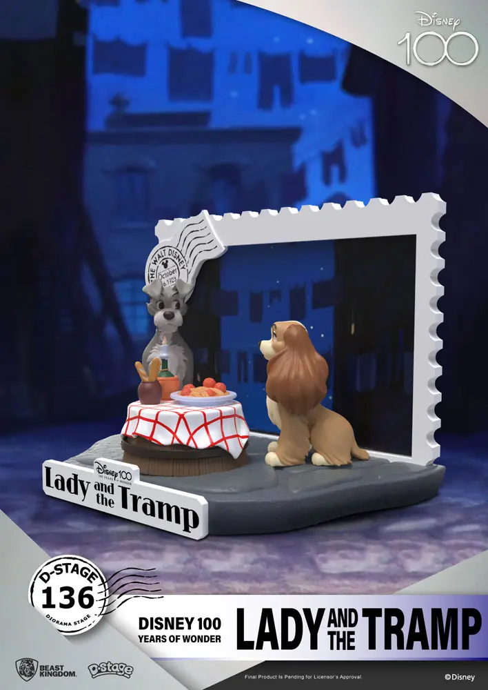 Disney 100th Anniversary D-Stage PVC Diorama Lady And The Tramp 12 cmDisney 100. výročí D-Stage PVC Diorama Lady And The Tramp 12 cm fotografii produktu