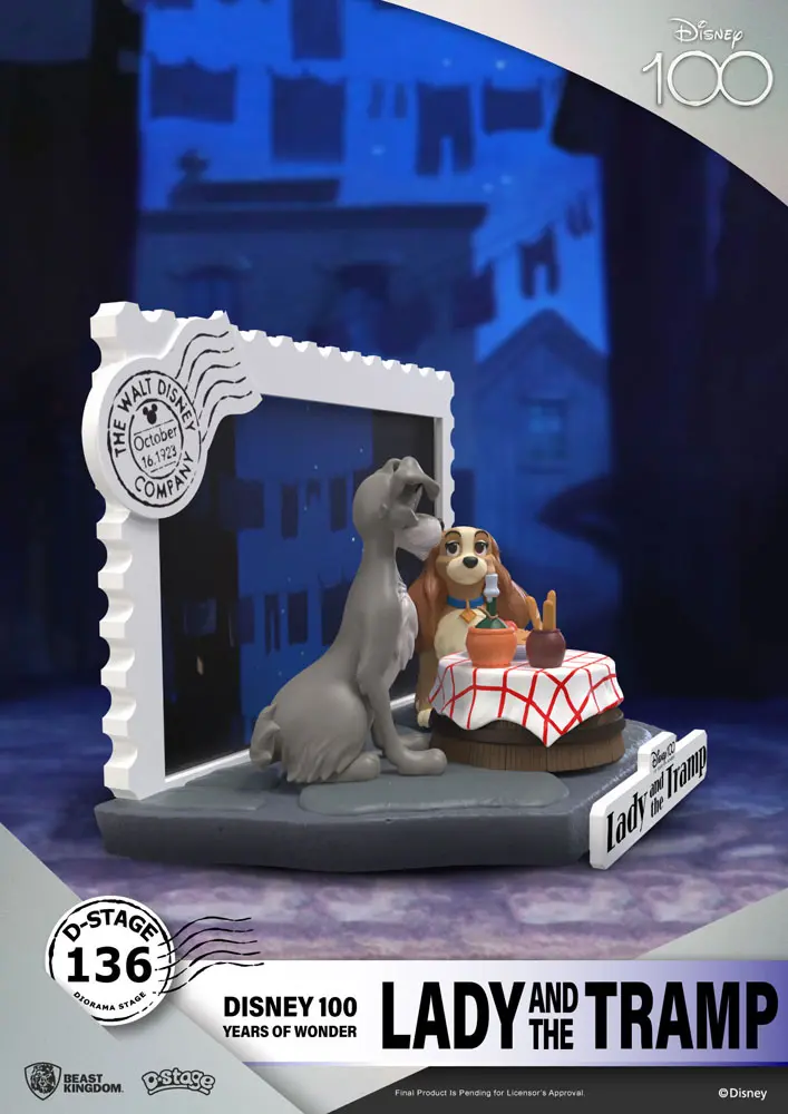 Disney 100th Anniversary D-Stage PVC Diorama Lady And The Tramp 12 cmDisney 100. výročí D-Stage PVC Diorama Lady And The Tramp 12 cm fotografii produktu