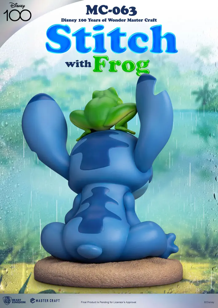 Disney 100th Master Craft Statue Stitch s žábou 34 cm fotografii produktu