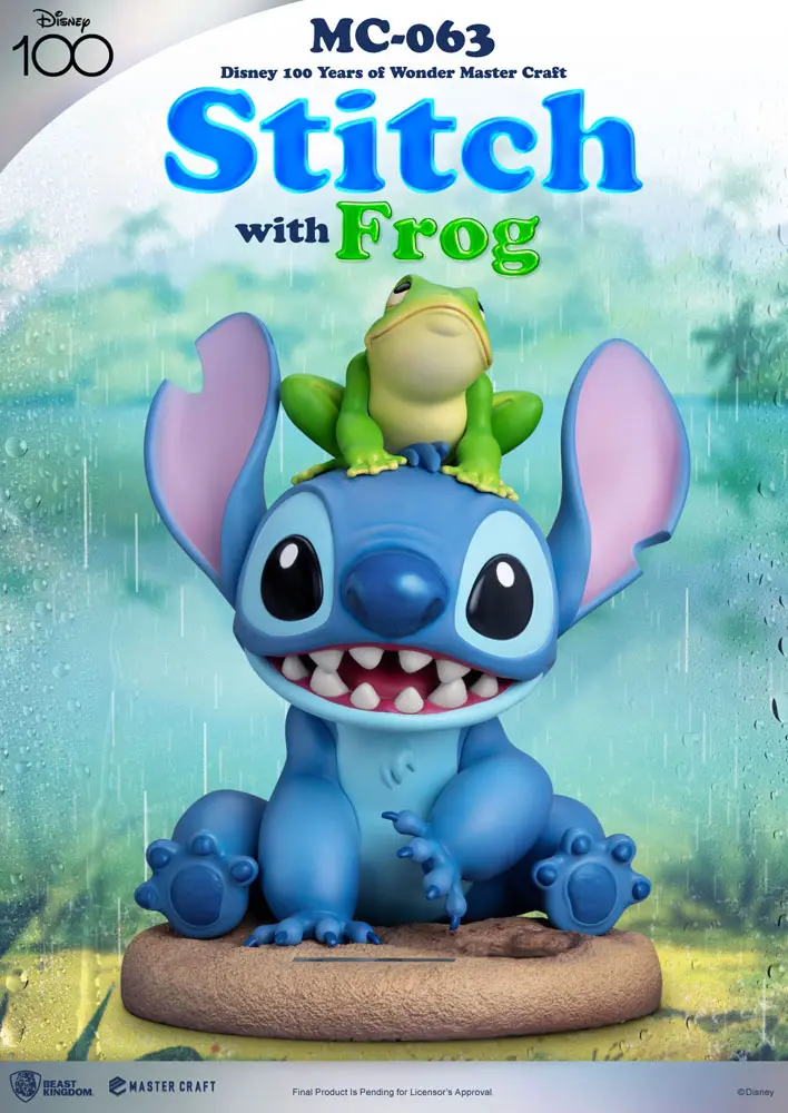 Disney 100th Master Craft Statue Stitch s žábou 34 cm fotografii produktu