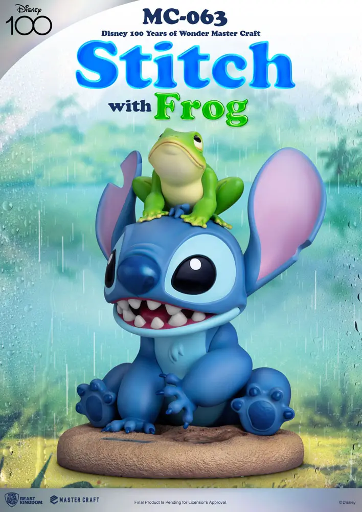 Disney 100th Master Craft Statue Stitch s žábou 34 cm fotografii produktu