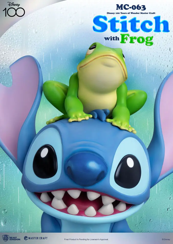 Disney 100th Master Craft Statue Stitch s žábou 34 cm fotografii produktu