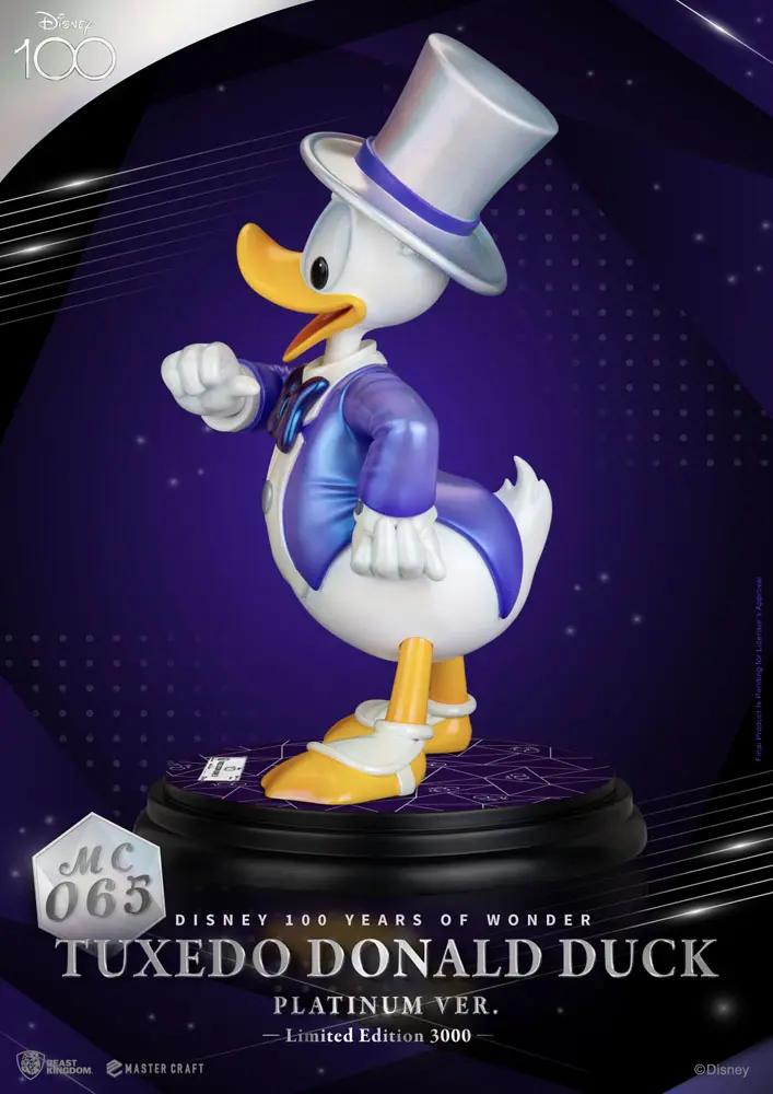 Disney 100th Master Craft Statue Smokingový Kačer Donald (platinová verze) fotografii produktu