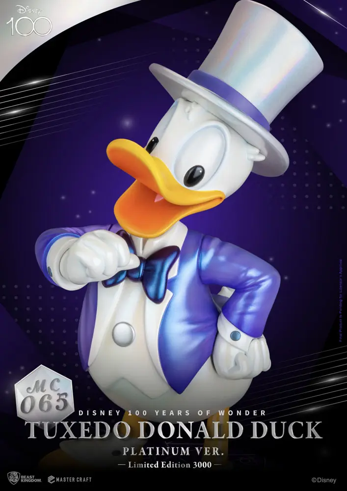 Disney 100th Master Craft Statue Smokingový Kačer Donald (platinová verze) fotografii produktu