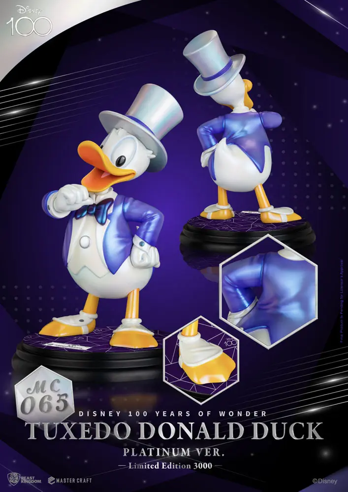 Disney 100th Master Craft Statue Smokingový Kačer Donald (platinová verze) fotografii produktu