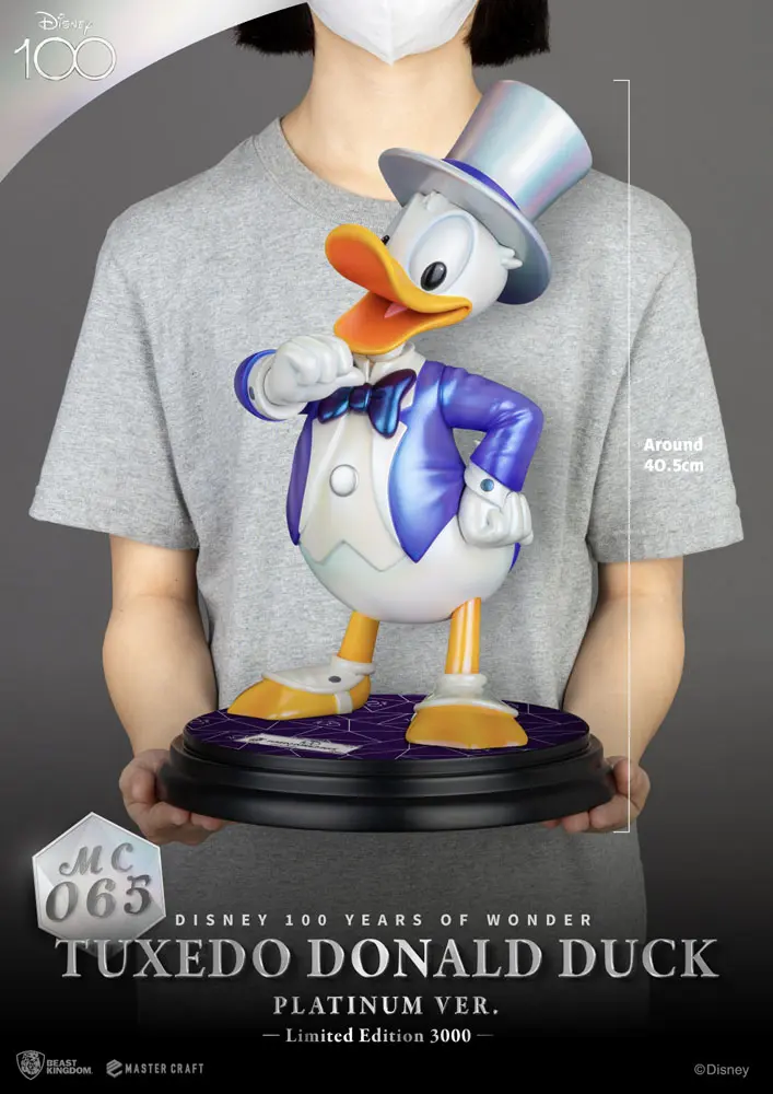 Disney 100th Master Craft Statue Smokingový Kačer Donald (platinová verze) fotografii produktu