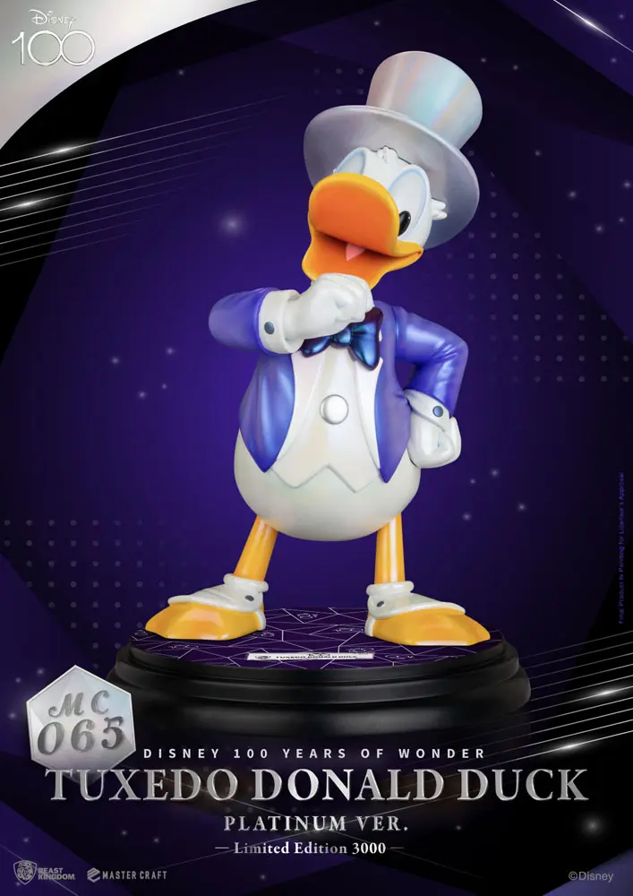 Disney 100th Master Craft Statue Smokingový Kačer Donald (platinová verze) fotografii produktu