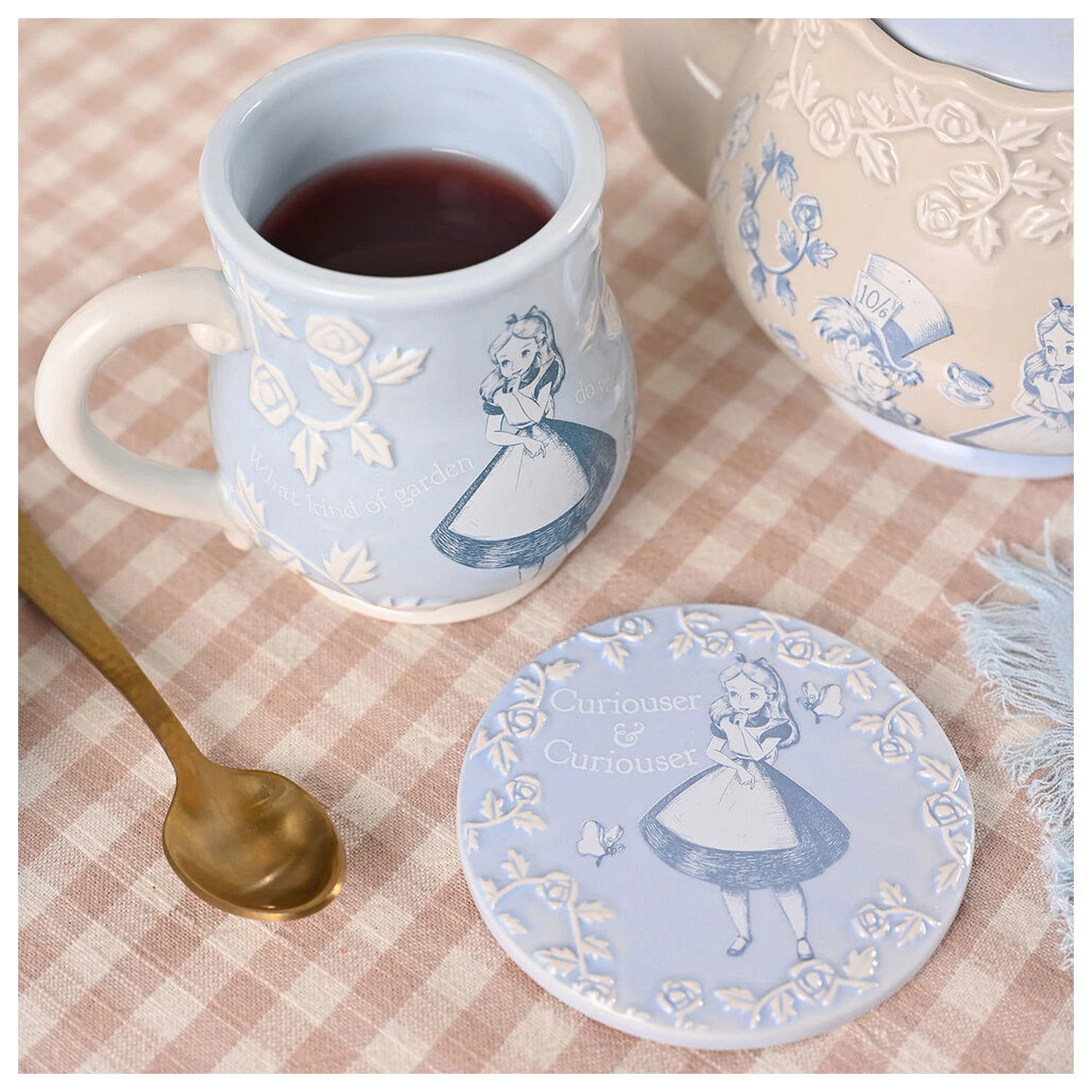 Disney Alice in Wonderland sada 4 podtácků fotografii produktu