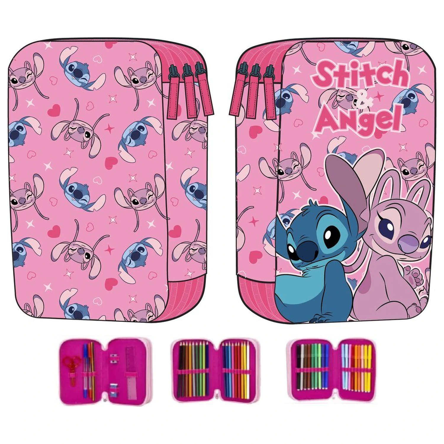 Disney Angel & Stitch trojitý penál fotografii produktu