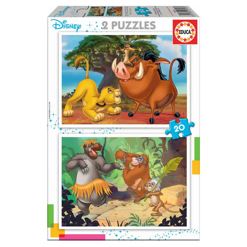 Disney Animals Lion King + Jungle Book puzzle 2x20ks fotografii produktu