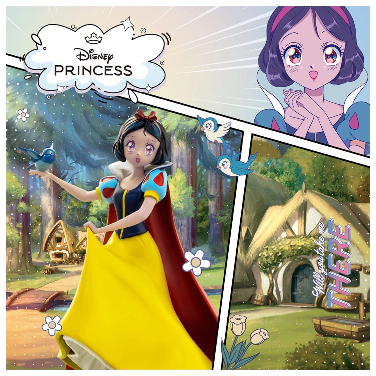 Disney Anime Princess Scale socha Snow White 17 cm fotografii produktu