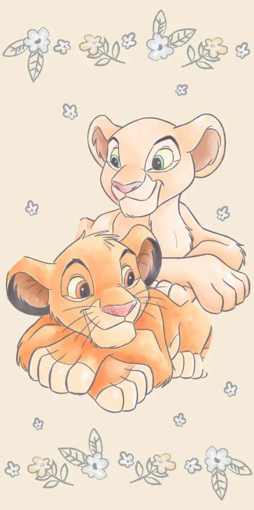 Disney The Lion King osuška, plážová osuška Žlutá 70*140 cm fotografii produktu