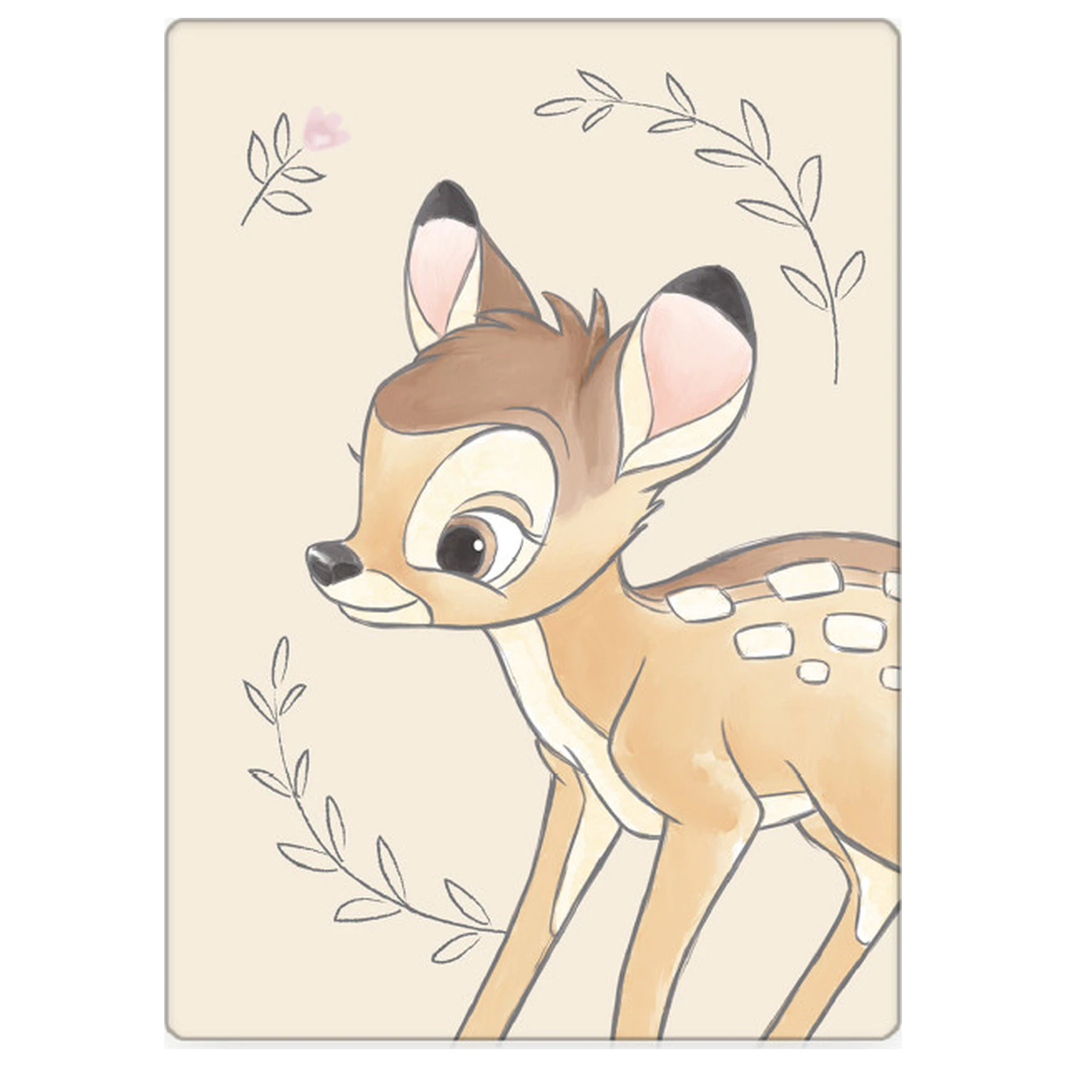 Disney Bambi Béžová fleecová deka fotografii produktu