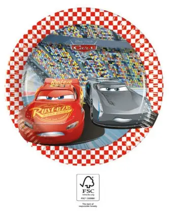 Disney Cars 3, Cars papírový talíř 8 kusů 19,5 cm FSC fotografii produktu