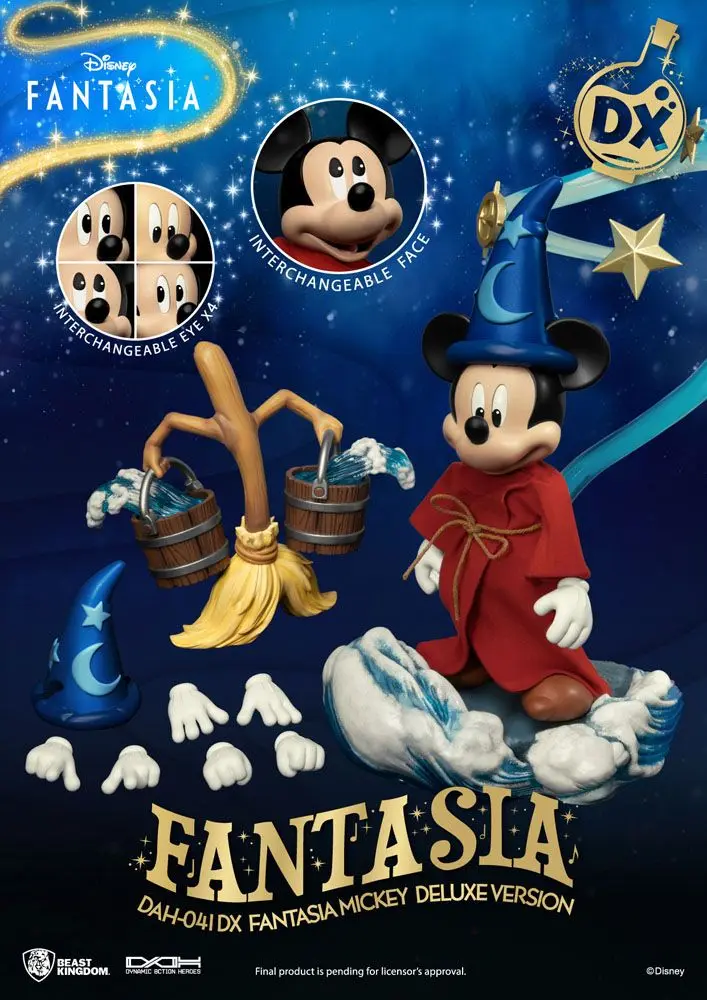 Disney Classic Dynamic 8ction Heroes Akční figurka 1/9 Mickey Fantasia Deluxe verze 21 cm fotografii produktu