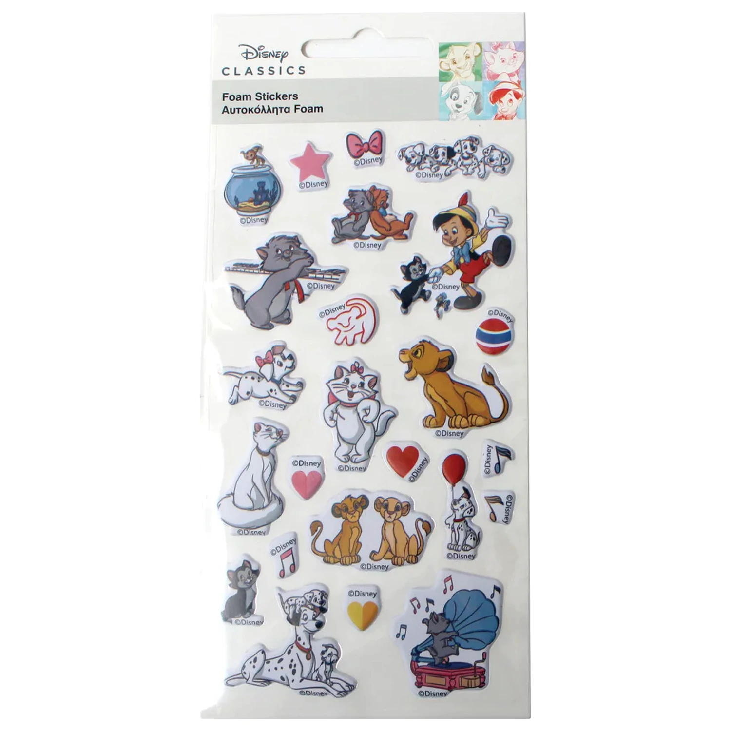 Disney Classics Fun Puffy Foam Sticker Set fotografii produktu