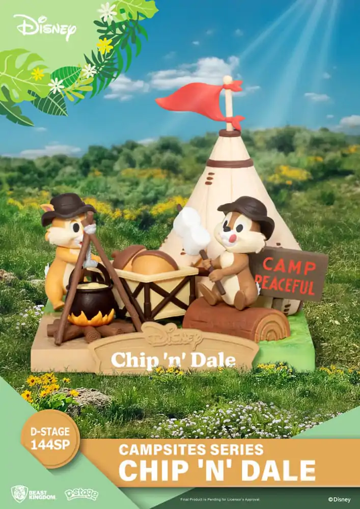 Disney D-Stage Campsite Series PVC Diorama Chip &amp; Dale Special Edition 10 cm Diorama fotografii produktu