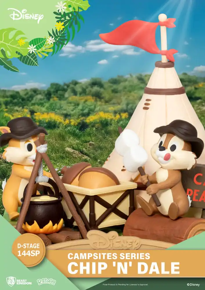 Disney D-Stage Campsite Series PVC Diorama Chip &amp; Dale Special Edition 10 cm Diorama fotografii produktu