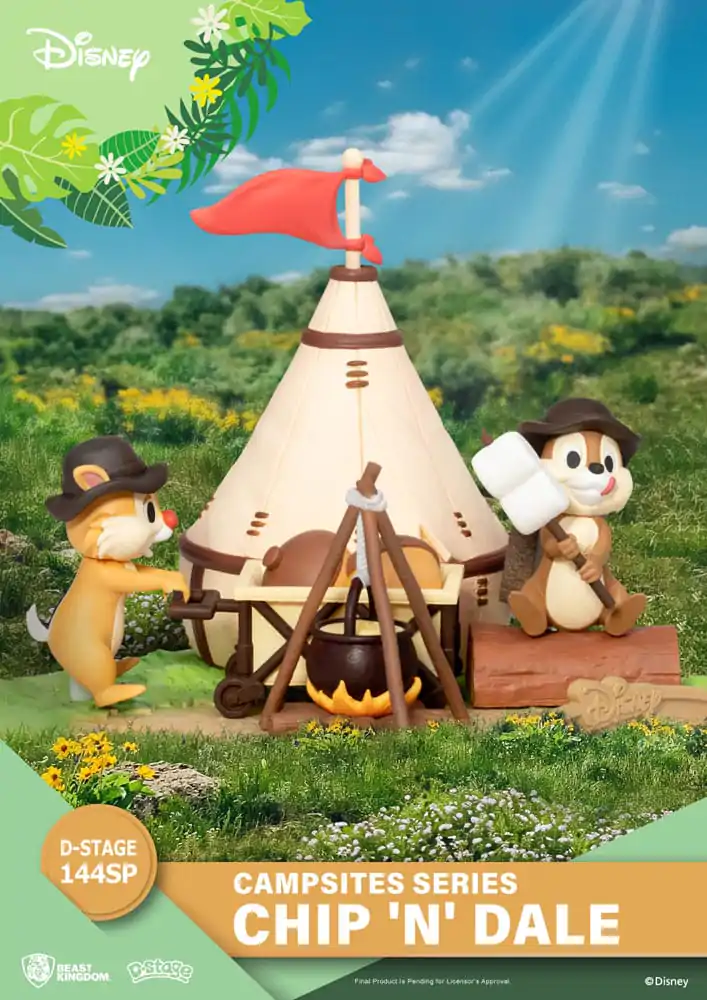 Disney D-Stage Campsite Series PVC Diorama Chip &amp; Dale Special Edition 10 cm Diorama fotografii produktu