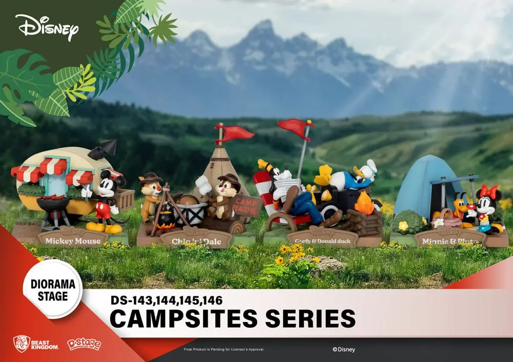 Disney D-Stage Campsite Series PVC Diorama Goofy & Donald Duck 10 cm fotografii produktu