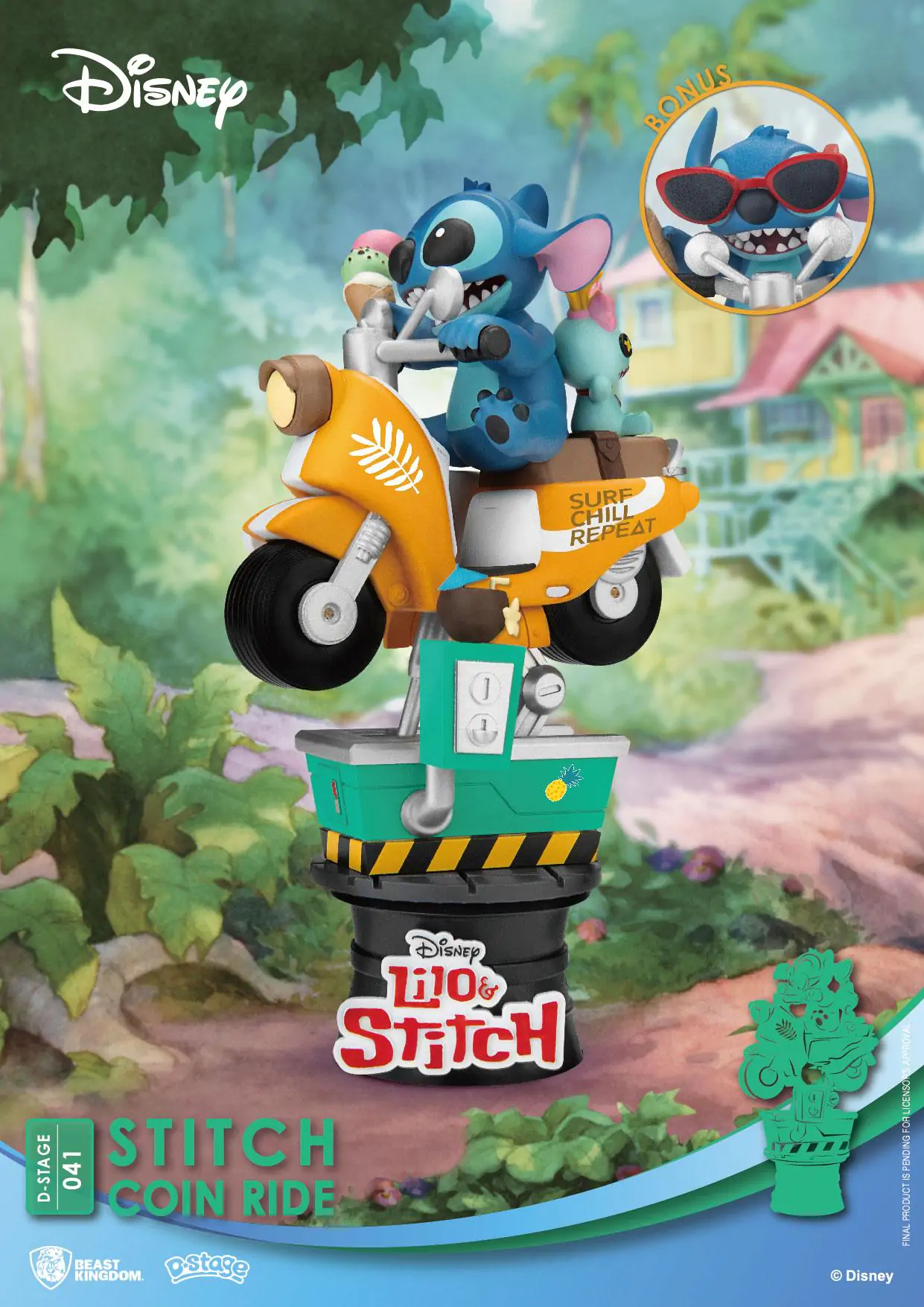 Disney D-Stage PVC Diorama Stitch mincovní jízda 16 cm fotografii produktu