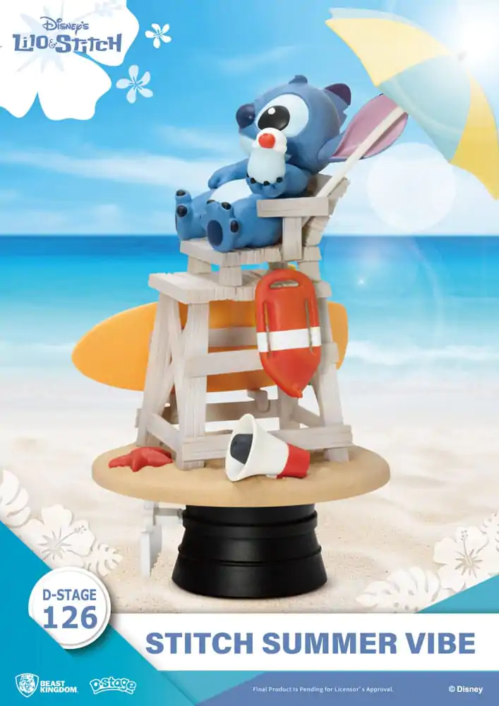Disney D-Stage PVC Diorama Stitch Letní Nálada 16 cm fotografii produktu