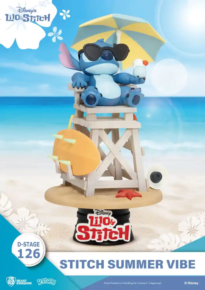 Disney D-Stage PVC Diorama Stitch Letní Nálada 16 cm fotografii produktu
