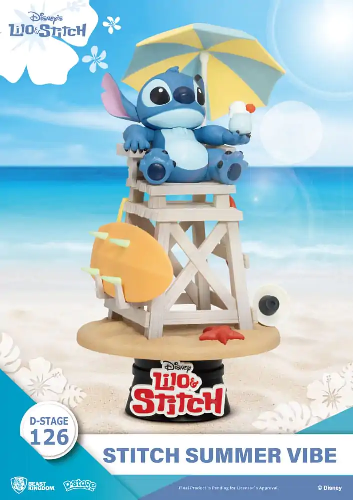 Disney D-Stage PVC Diorama Stitch Letní Nálada 16 cm fotografii produktu