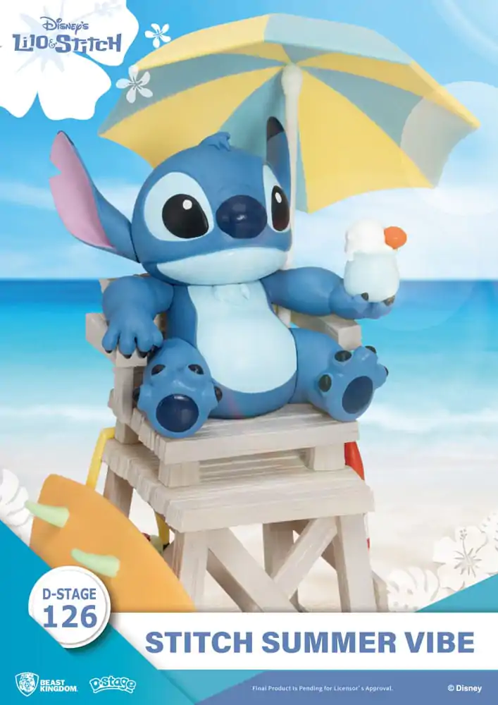 Disney D-Stage PVC Diorama Stitch Letní Nálada 16 cm fotografii produktu