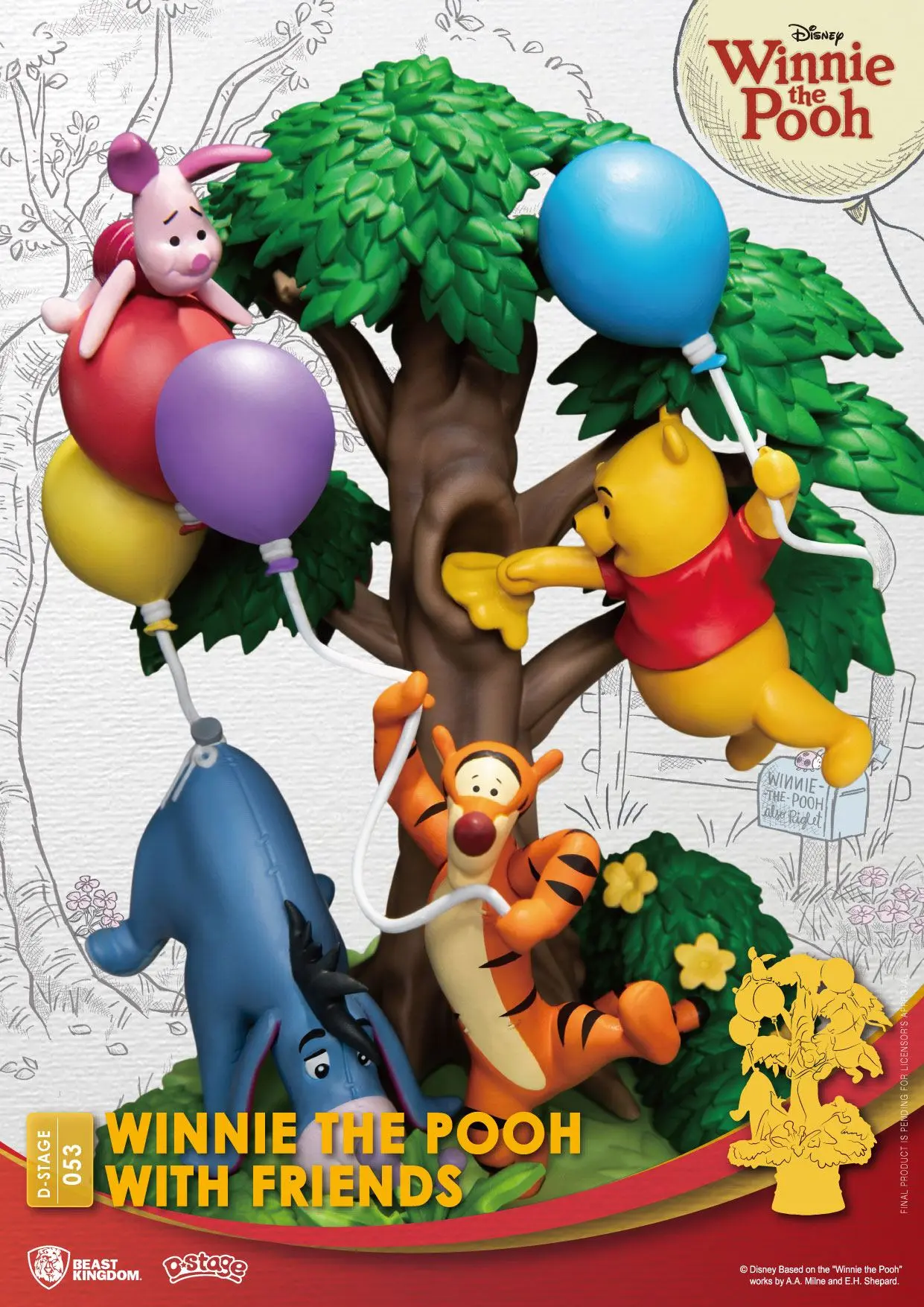 Disney D-Stage PVC diorama Medvídek Pú s přáteli 16 cm fotografii produktu