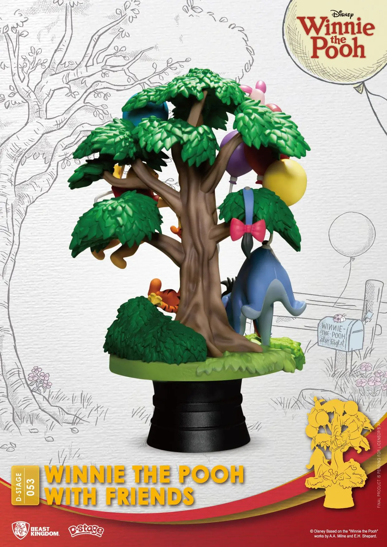 Disney D-Stage PVC diorama Medvídek Pú s přáteli 16 cm fotografii produktu