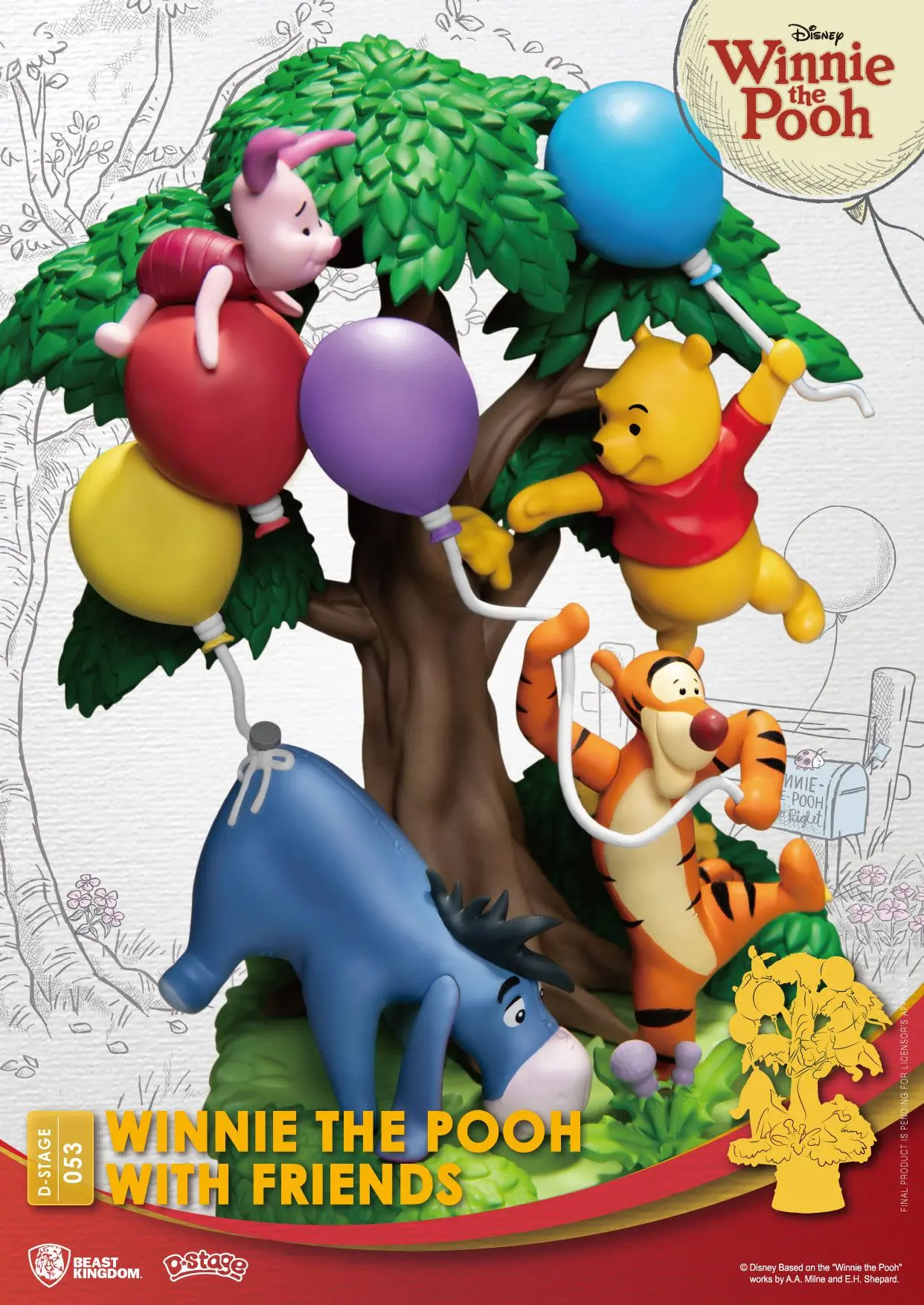 Disney D-Stage PVC diorama Medvídek Pú s přáteli 16 cm fotografii produktu