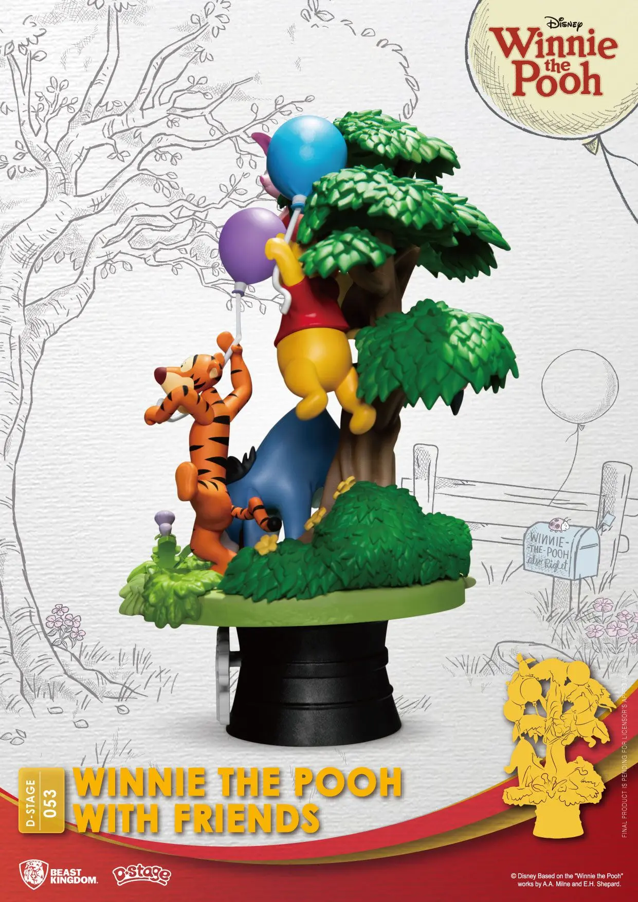 Disney D-Stage PVC diorama Medvídek Pú s přáteli 16 cm fotografii produktu