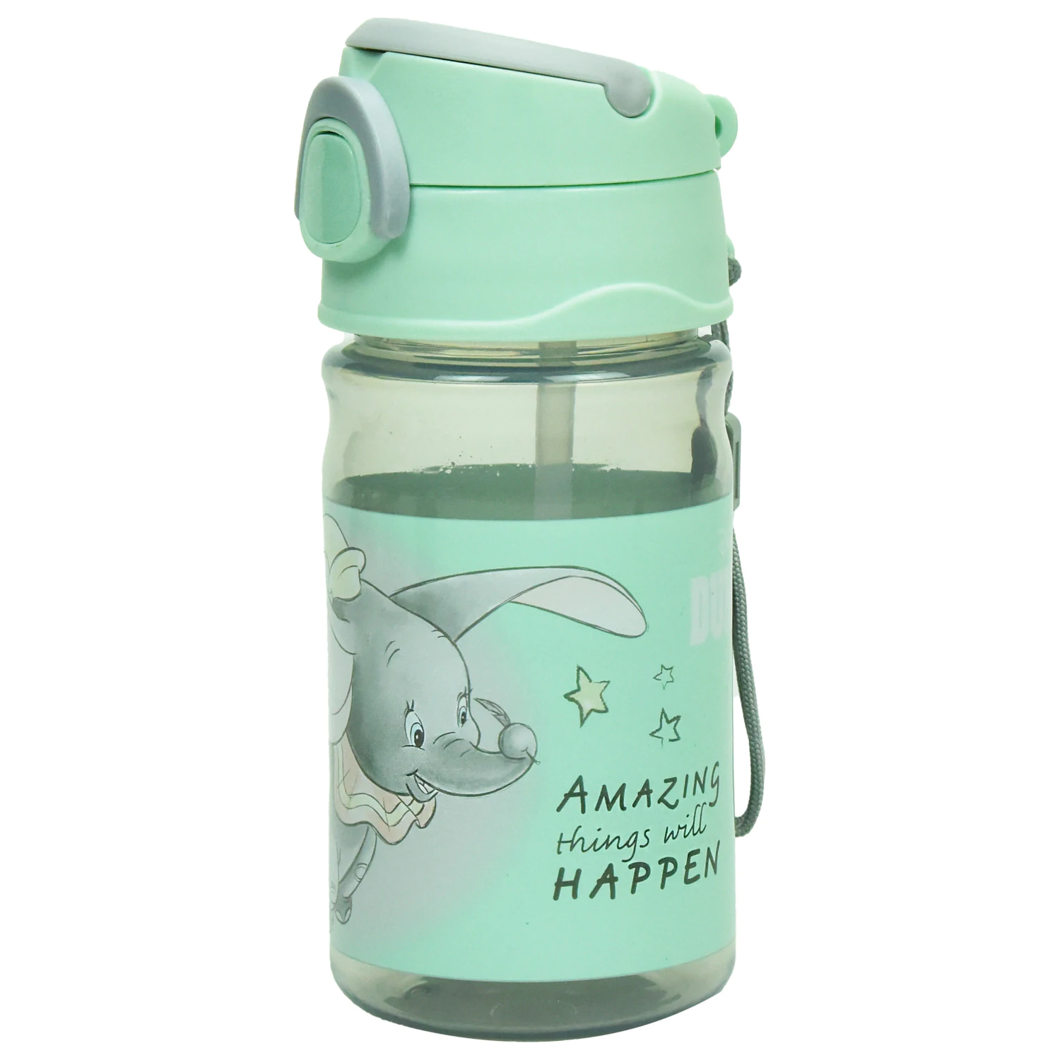 Disney Dumbo úžasná plastová láhev se slámkou a závěsem 350 ml fotografii produktu