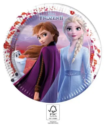 Disney Frozen II papírové talíře 8 ks 23 cm FSC fotografii produktu