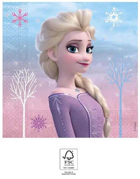 Disney Frozen II Wind Spirit, Disney Frozen ubrousky 20 kusů 33x33 cm FSC fotografii produktu