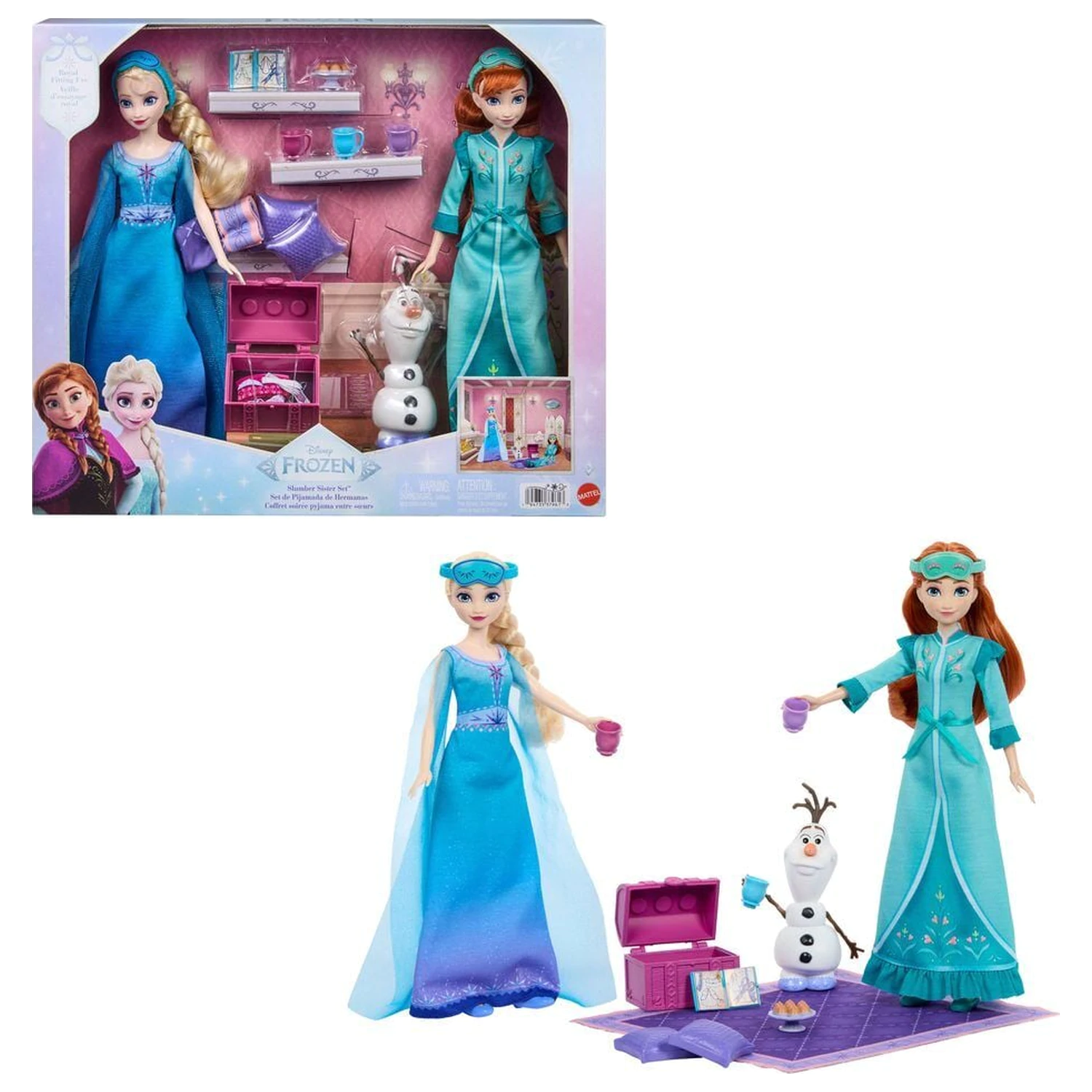 Disney Frozen Pyžamová Párty Elsa a Anna hrací set fotografii produktu