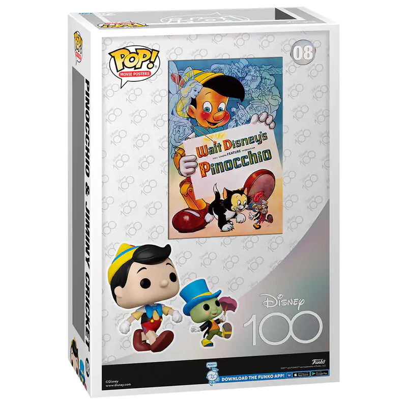 Disney POP! Film Plakát & Figurka Pinocchio 9 cm fotografii produktu