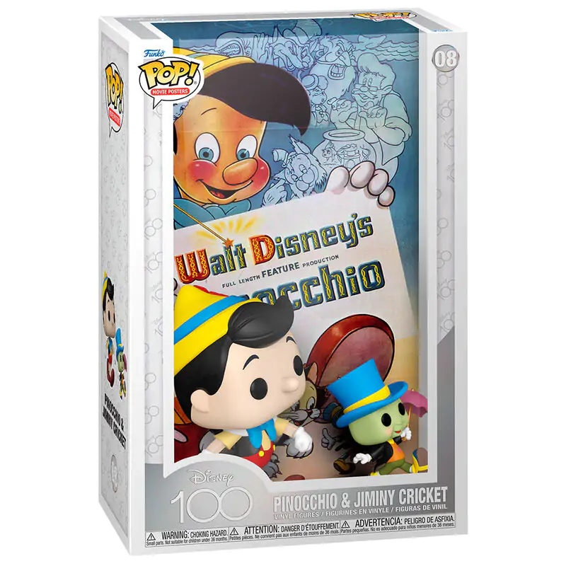 Disney POP! Film Plakát & Figurka Pinocchio 9 cm fotografii produktu