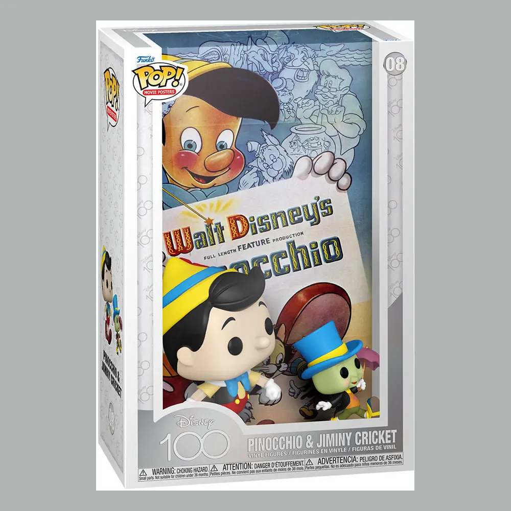 Disney POP! Film Plakát & Figurka Pinocchio 9 cm fotografii produktu